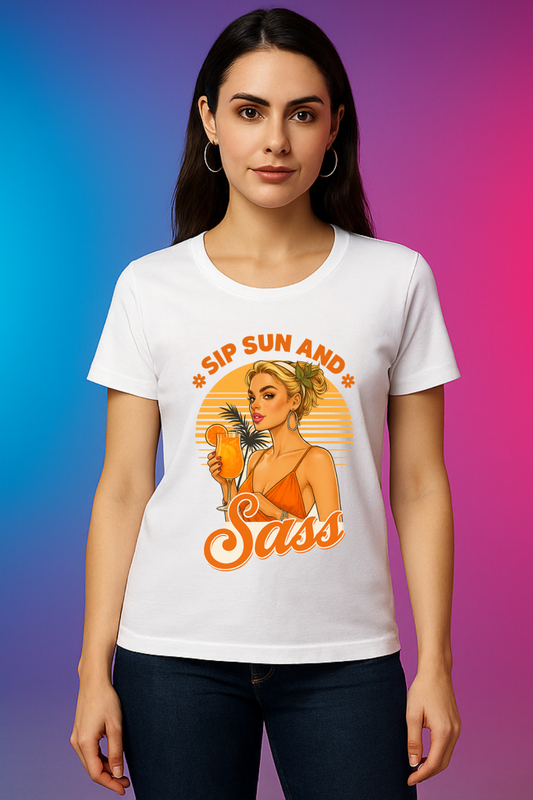 GOVEYNO UNMATCHED: SIP SUN AND SASS CLASSIC T-SHIRT